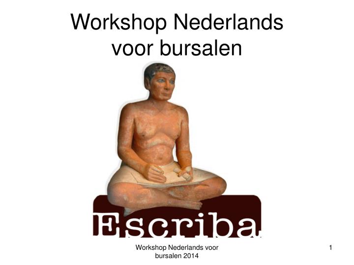 workshop nederlands voor bursalen