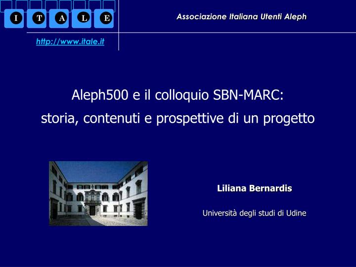 associazione italiana utenti aleph