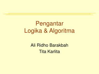 pengantar logika algoritma