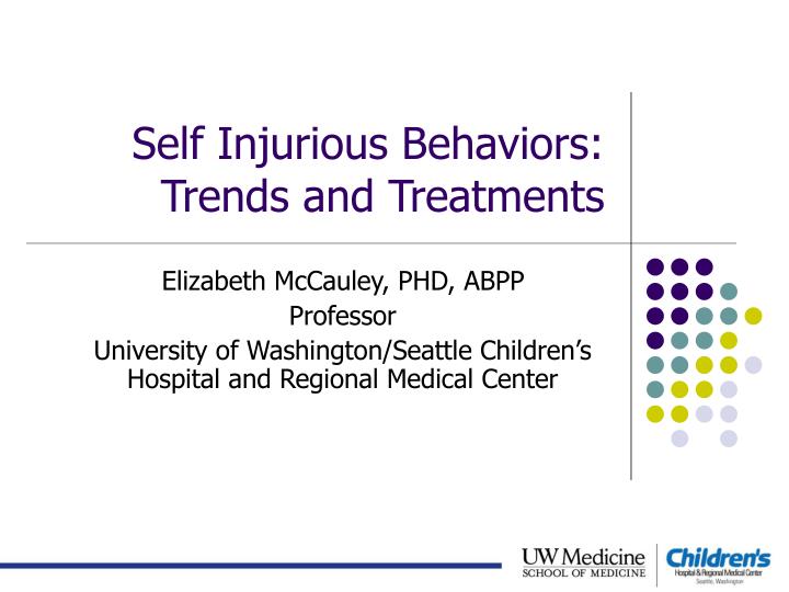 self injurious behaviors trends and treatments