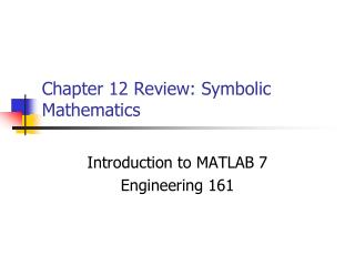 chapter 12 review symbolic mathematics