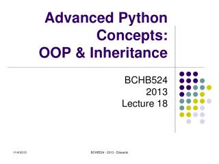 Advanced Python Concepts: OOP &amp; Inheritance