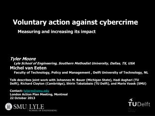 Voluntary action against cybercrime