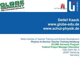 Detlef Kaack globe-edu.de schul-physik.de