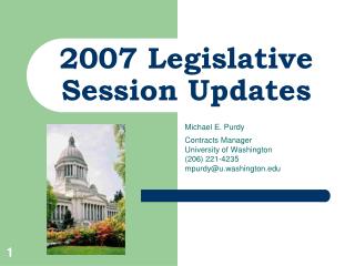 2007 Legislative Session Updates