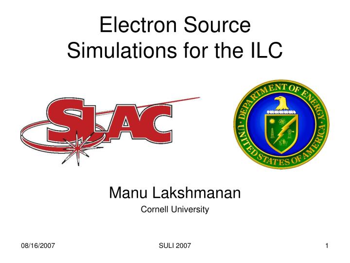 electron source simulations for the ilc