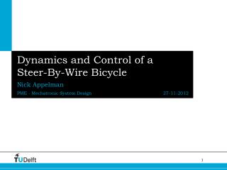 Dynamics and Control of a Steer-By-Wire Bicycle