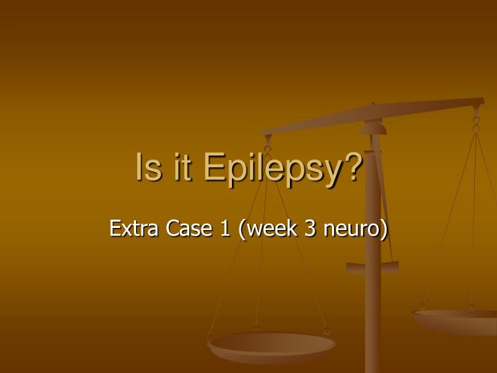 is it epilepsy