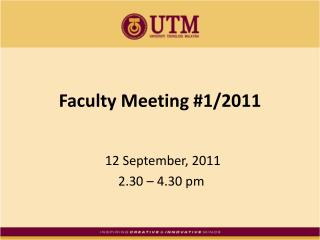 Faculty Meeting #1/2011