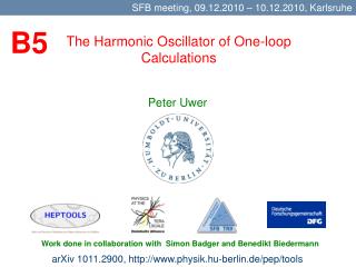 The Harmonic Oscillator of One-loop Calculations