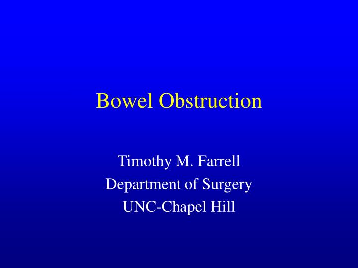 bowel obstruction