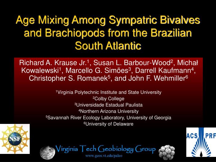 age mixing among sympatric bivalves and brachiopods from the brazilian south atlantic