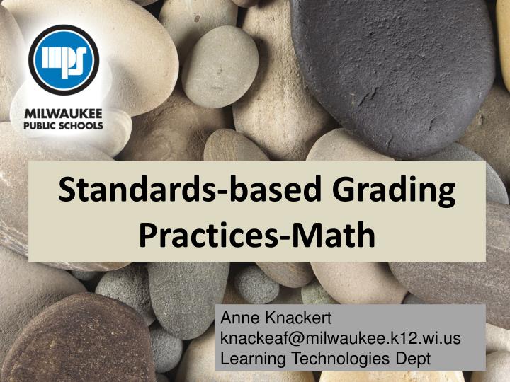 standards based grading practices math