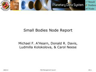Small Bodies Node Report