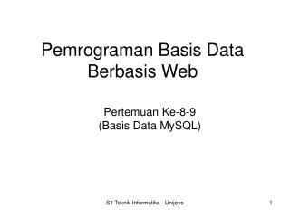 pemrograman basis data berbasis web