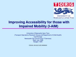 Improving Accessibility for those with Impaired Mobility (I-AIM)