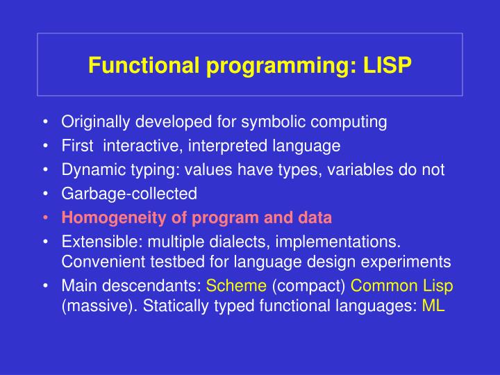 functional programming lisp