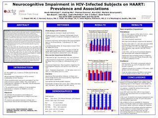 Neurocognitive Impairment in HIV-Infected Subjects on HAART: Prevalence and Associations