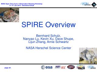 SPIRE Overview Bernhard Schulz, Nanyao Lu, Kevin Xu, Dave Shupe, Lijun Zhang, Arnie Schwartz