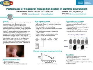 Performance of Fingerprint Recognition System in Maritime Environment