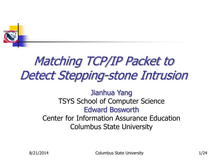 matching tcp ip packet to detect stepping stone intrusion