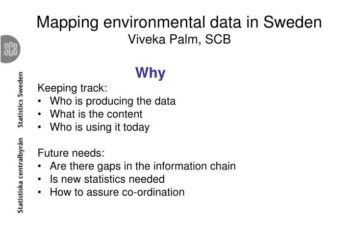 mapping environmental data in sweden viveka palm scb