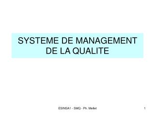 systeme de management de la qualite