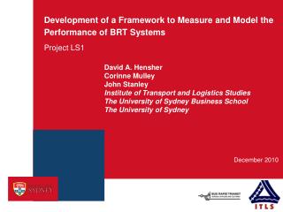 Development of a Framework to Measure and Model the Performance of BRT Systems