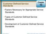 Customer-Defined Service Standards - slide 1