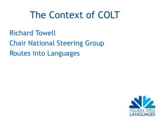 The Context of COLT