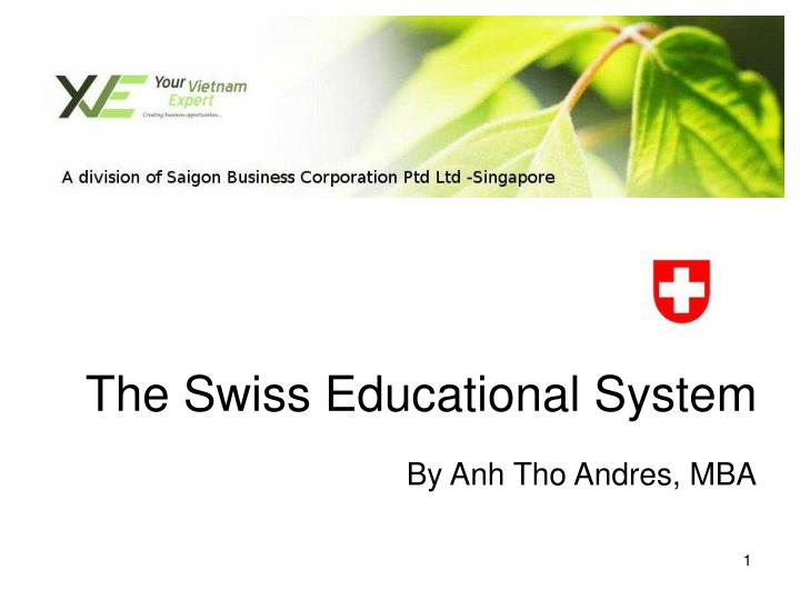 the swiss educational system