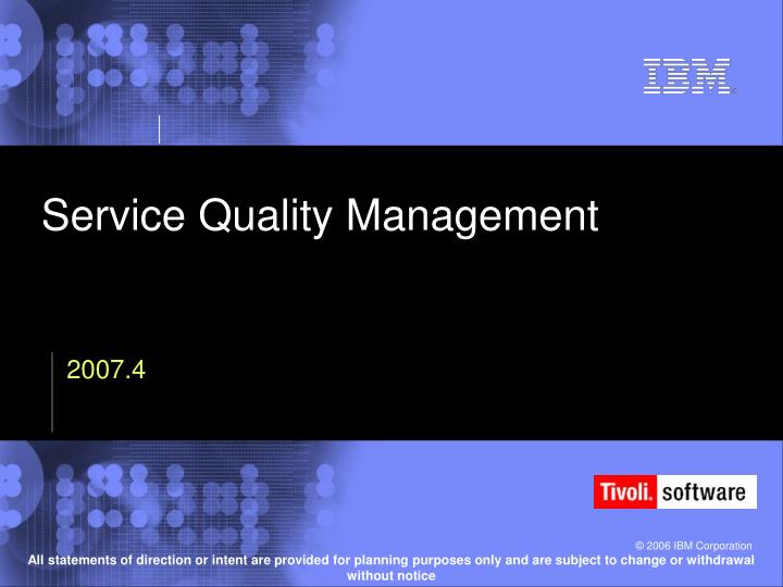 service quality management