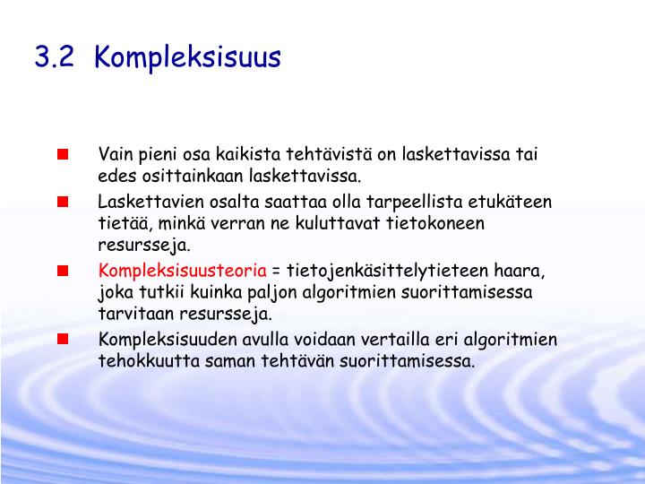 3 2 kompleksisuus