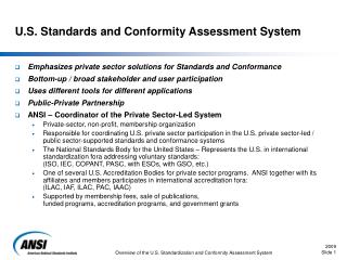 u s standards and conformity assessment system