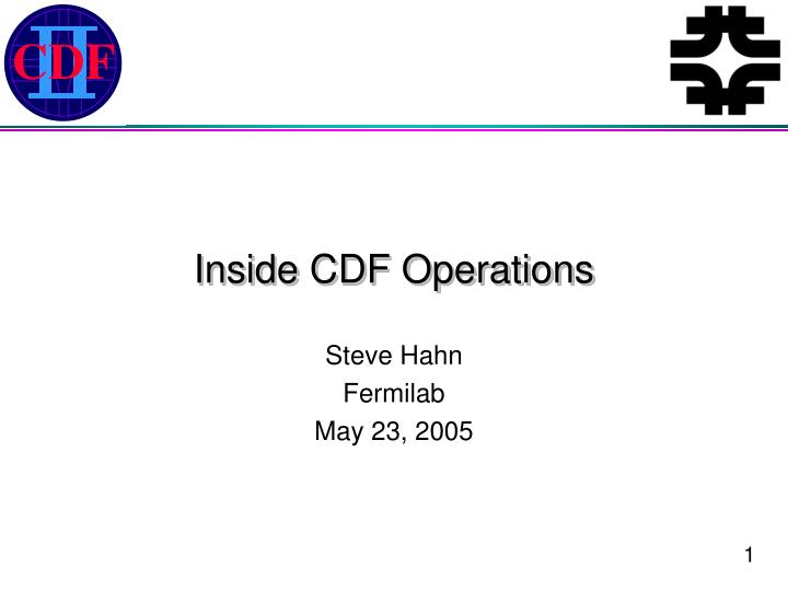 inside cdf operations