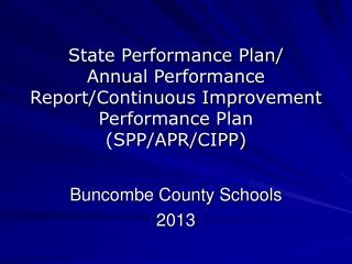 Buncombe County Schools 2013