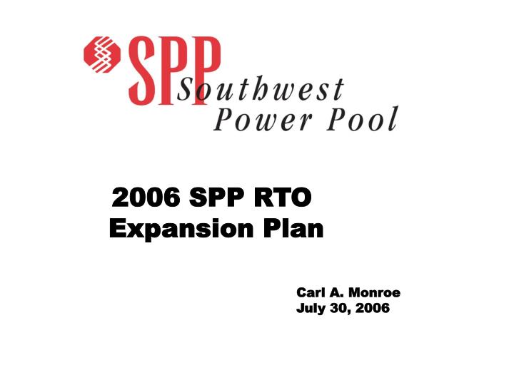 2006 spp rto expansion plan