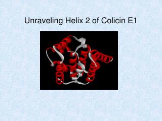 Unraveling Helix 2 of Colicin E1