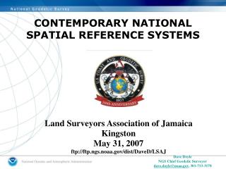 CONTEMPORARY NATIONAL SPATIAL REFERENCE SYSTEMS