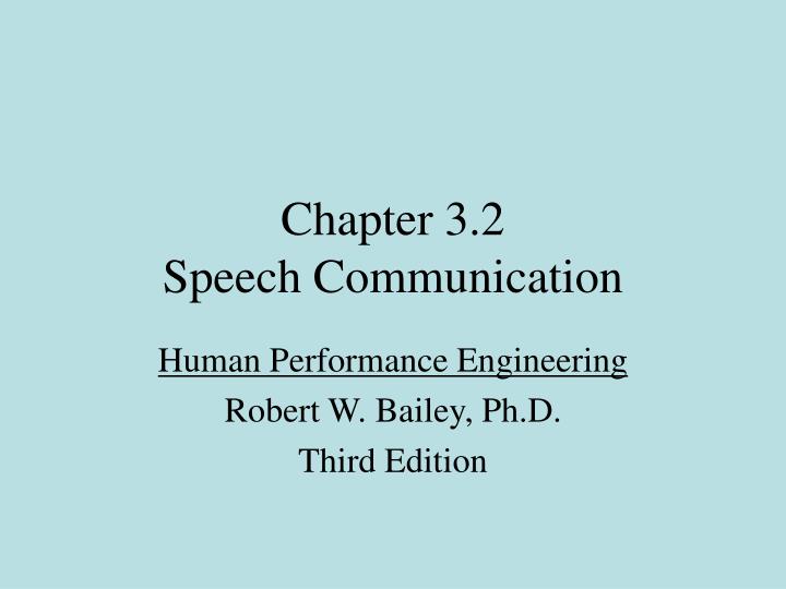 chapter 3 2 speech communication