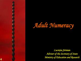 Adult Numeracy