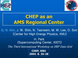 CHEP as an AMS Regional Center