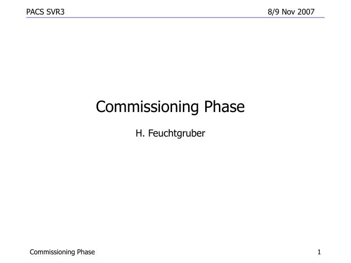 commissioning phase h feuchtgruber