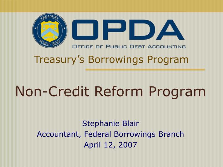 treasury s borrowings program