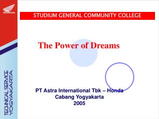 the power of dreams