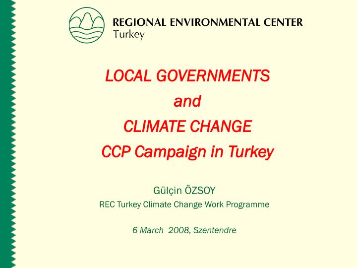 local governments and climate change ccp campaign in turkey