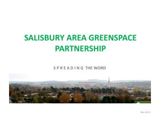 SALISBURY AREA GREENSPACE PARTNERSHIP