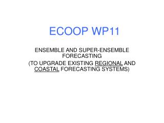ECOOP WP11