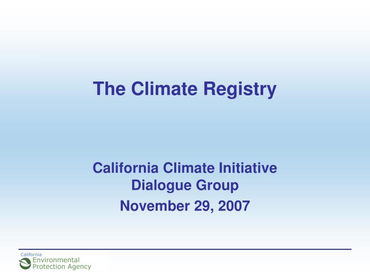 the climate registry