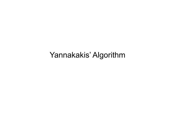 yannakakis algorithm